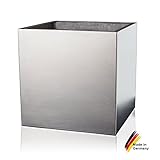 Pflanzkübel Blumenkübel CUBO 40 Edelstahl gebürstet - 2