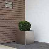 Pflanzkübel Blumenkübel CUBO 40 Edelstahl gebürstet - 3