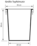 Pflanzkübel Polyrattan inkl. Kunststoffeinsatz Cappuccino 60x28x28 - 4