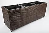 Pflanzkübel Polyrattan inkl. Einsätze 45x110x38