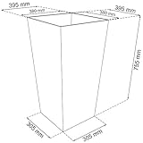 Pflanzkübel Kunststoff weiss inkl. Einsatz 75,5×39,5×39,5 - 5