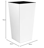 Pflanzkübel Kunststoff weiss inkl. Einsatz 75,5×39,5×39,5 - 8