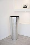 Pflanzkübel Fiberglas Silber 100x47x47 cm - 8