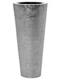 Pflanzkübel Fiberglas Silber 80x38x38 cm