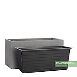 PFLANZWERK Pflanzkübel TUB Grau 45x100x45 cm - 5