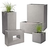 PFLANZWERK Pflanzkübel TUB Grau 45x100x45 cm - 6