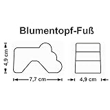 4er Set Füßchen für Pflanzkübel anthrazit - 2